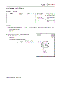 2016绅宝X55 P032200 转速传感器故障