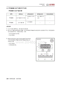 全新绅宝D50 P168300 安全气囊信号不合理