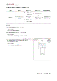 2018绅宝X25 P032716 爆震传感器信号电路电压过低