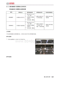 绅宝智道诊断 B1A0A31 后摄像头没有信号