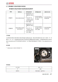 绅宝智道诊断 B182011 燃油传感器对地短接