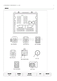 2012奔腾B70针脚图-音频和视频系统 ECU 端子