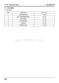 2023猛士917维修手册-5.3.5 技术参数