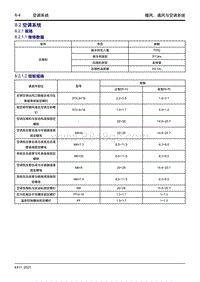 2023星越L维修手册-8.2.1 规格 