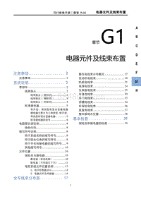 2022菱智PLUS维修手册-G1电器元件及线束布置