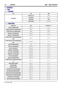 2022星越L维修手册-9.2.1 规格 