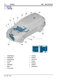 2022星越L维修手册-9.2.3 部件位置 