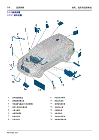 2022星越L维修手册-9.1.3 部件位置 
