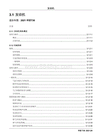 2021神骐T30维修手册-3.1 发动机