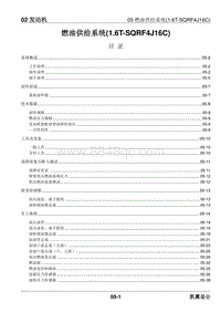 2023昆仑维修手册-02.05 燃油供给系统 1.6T-SQRF4J16 