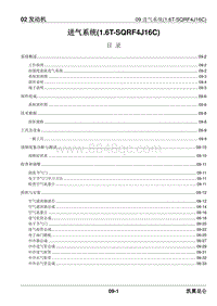 2023昆仑维修手册-02.09 进气系统 1.6T-SQRF4J16C 