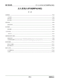 2023昆仑维修手册-02.17 点火系统 1.6T SQRF4J16C 