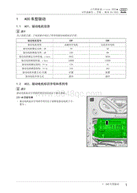 奥迪Q5 e-tron维修手册-1 A00车型驱动