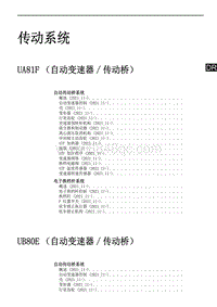 2022雷克萨斯NX系列-00 传动系统 目录