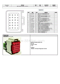 2024蒙迪欧和EVOS端子图-C199B 辅助 车载 诊断 控制 模块 C SOBDMC 