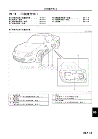 2009马自达MX-5维修手册-门和提升式门