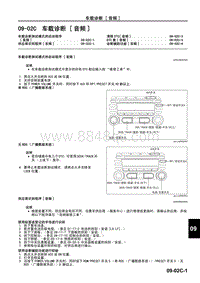 2009马自达MX-5维修手册-车载诊断 音频 