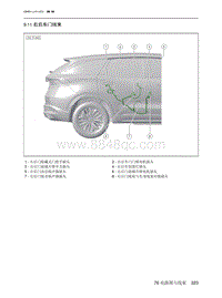2023北京X7电路图-9.11  右后车门线束
