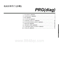 2023傲虎维修手册-电动后举升门 诊断 