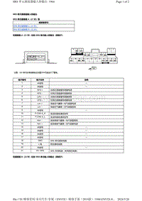 2019本田享域-SRS 单元插接器输入和输出 SRS 单元连接器 A 21 针 型 