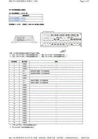 2019本田享域-SRS 单元插接器输入和输出 SRS 单元连接器 A 39 针 型 