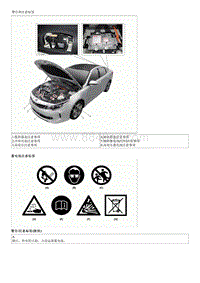 2017起亚K5 HEV维修手册-警告和注意标签