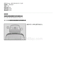 E81- 10-拆卸和安装或更新左或右前部头枕