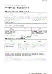 WM 0830IN 症状 变速箱悬挂制动器