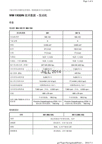 WM 1X00IN 技术数据 发动机