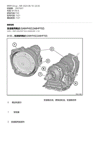 F20底盘M135I 8-变速箱壳概述 GA8HP45Z GA8HP70Z 