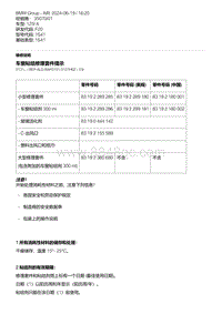 F20底盘125i 4-车窗粘结修理套件提示