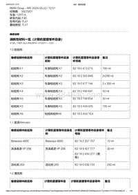 F40底盘128ti 52-消耗性材料一览（计算机管理零件目录）