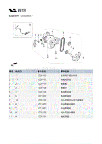 X02-增程器-发动机本体总成装置-机油泵部件