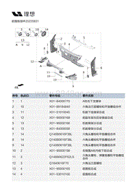 X02-车身-车身装置-前围板部件