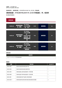 2017捷豹XF X260 涡轮增压器 Ingenium I4 2.0 升柴油机 中 低功率