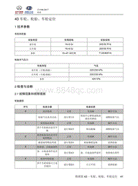 2018北汽昌河A6 43 车轮 轮胎 车轮定位