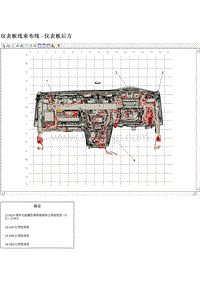 2018凯迪拉克XTS电路图 仪表板线束布线 - 仪表板后方