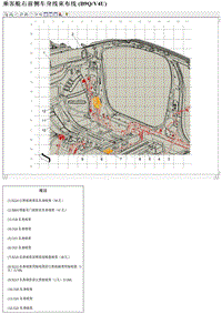 2018凯迪拉克XTS电路图 乘客舱右前侧车身线束布线 B9QV4U 