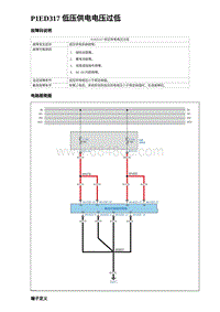 2023元PLUS纯电诊断 P1ED317 低压供电电压过低