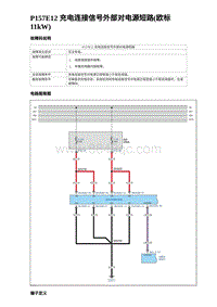 2023元PLUS纯电诊断 P157E12 充电连接信号外部对电源短路 欧标11kW 