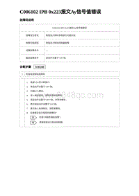 2024比亚迪元UP诊断 C006102 IPB 0x223报文Ay信号值错误