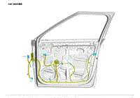 2024比亚迪元UP纯电电路图 右前门线束布置图