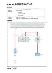 2023元PLUS纯电诊断 P1EC300 降压时低压侧电压过低