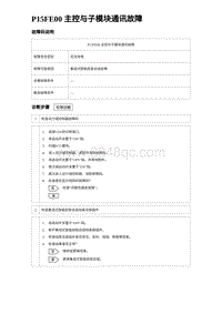 2024比亚迪元UP诊断 P15FE00主控与⼦模块通讯故障