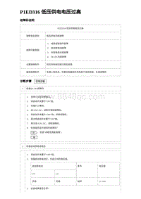 2024比亚迪元UP诊断 P1ED316低压供电电压过⾼