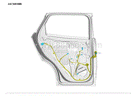 2024比亚迪元UP纯电电路图 左后门线束布置图