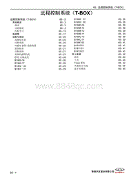 2022艾瑞泽8维修 65 远程控制系统（T-BOX） 