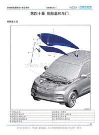 2021瑞虎e 第四十章前舱盖和车门