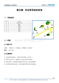 2017小蚂蚁eQ1 第五章 安全带系统的拆装