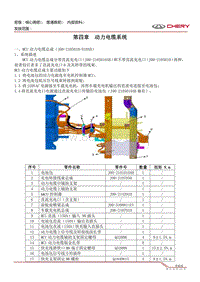 2014奇瑞S15EV 第四章 动力电缆系统